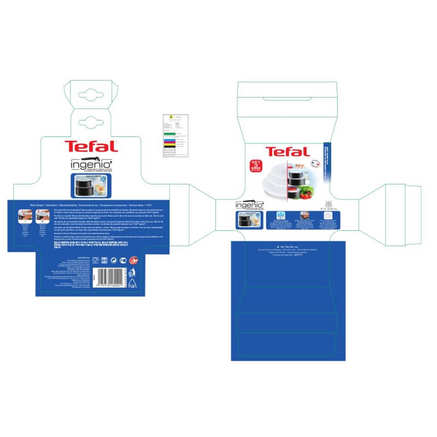 Voir la diapositive 6 : TEFAL 3 couvercles conservation INGENIO 16/18/20 cm plastique