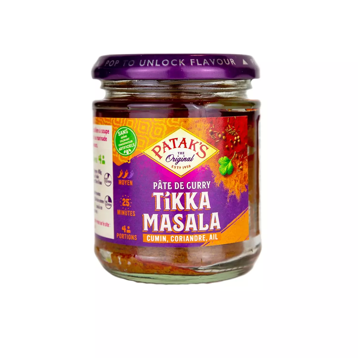 Patak's Pâte de Curry Tikka Masala - Idéale pour marinades et sauce curry -  165g : : Epicerie