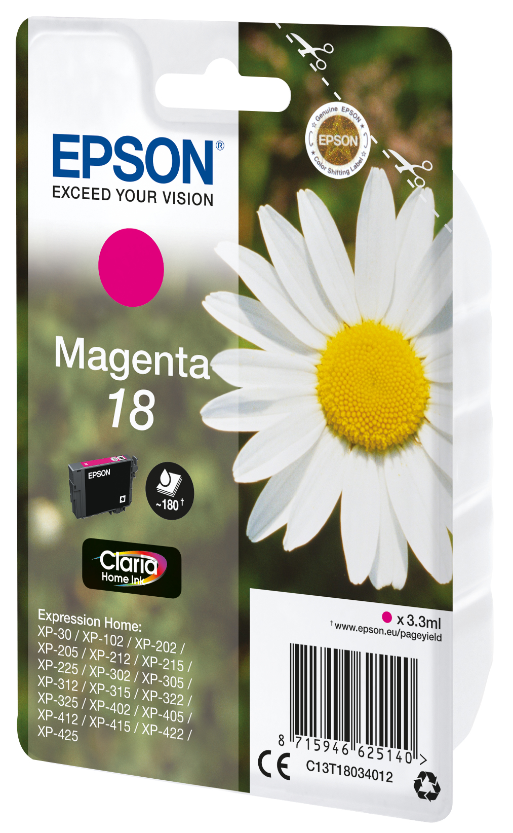 Voir la diapositive 2 : EPSON Cartouche 18 - Magenta