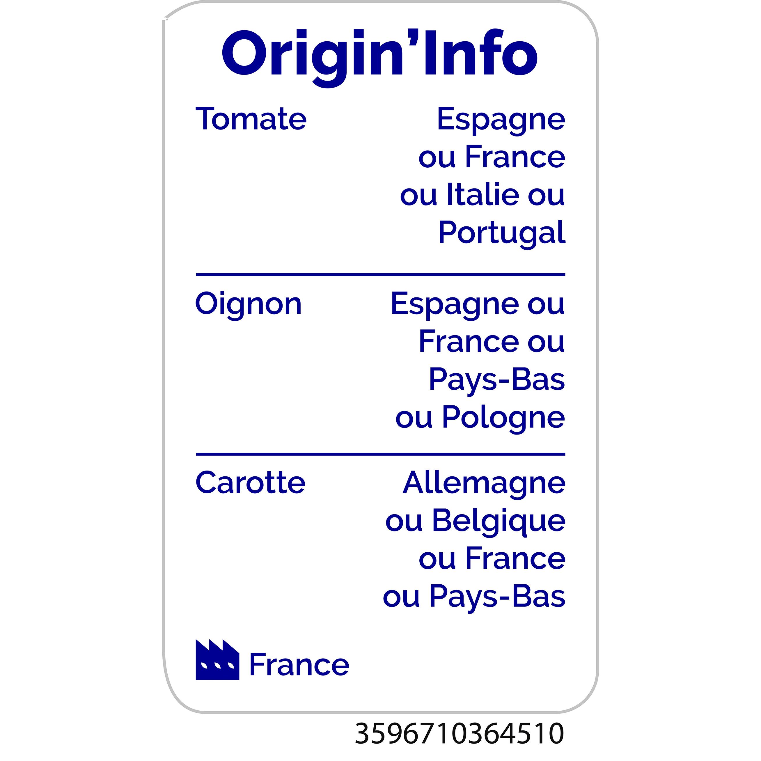 Voir la diapositive 3 : AUCHAN Sauce tomate aux petits légumes en tube 180g