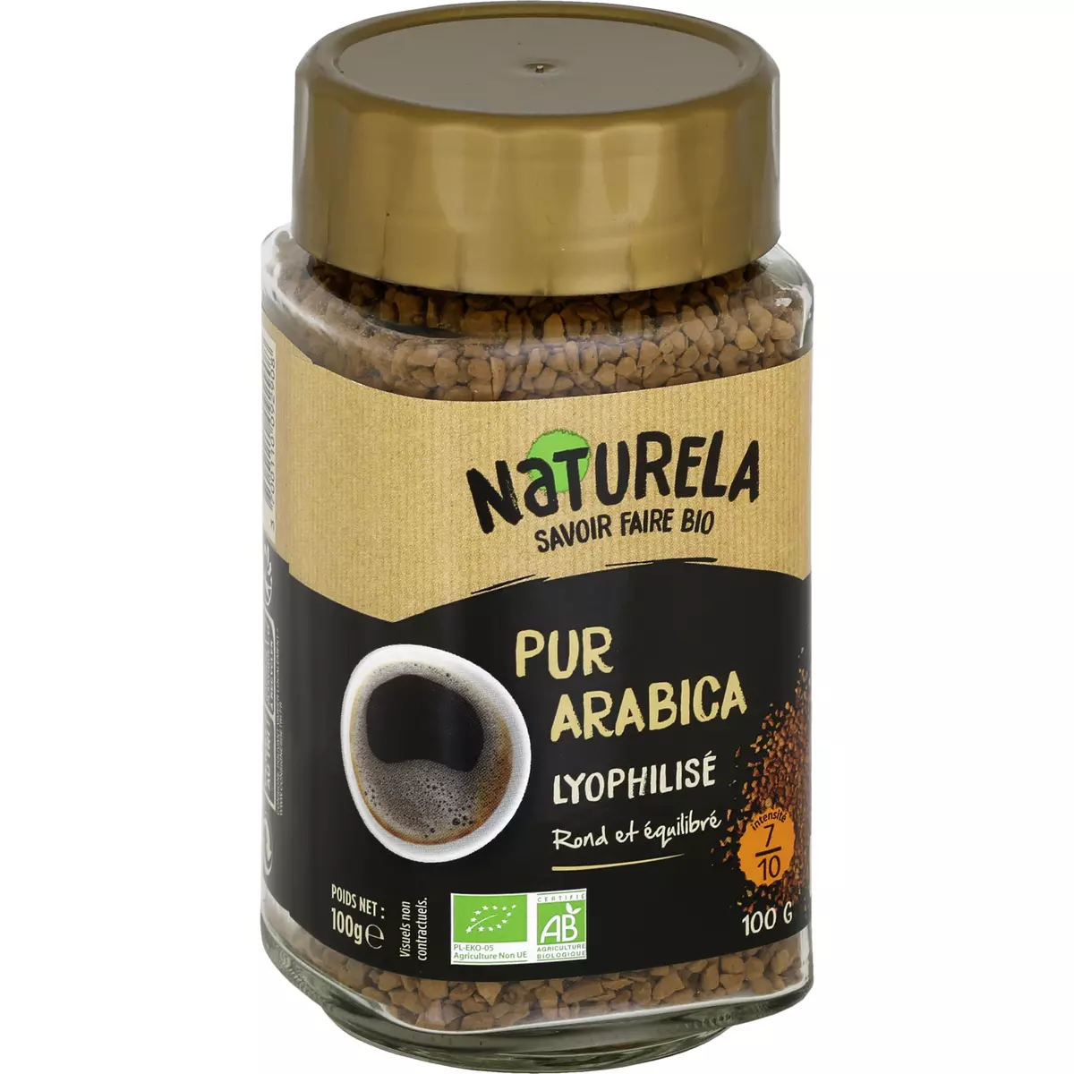 NATURELA Café bio 100% Arabica intensité 7 100g