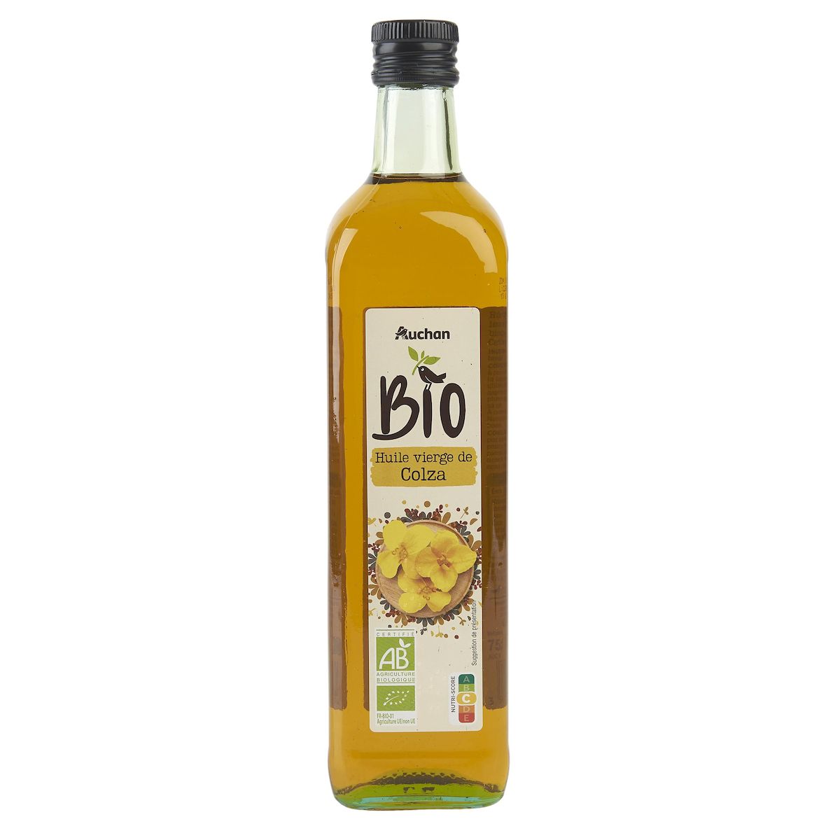 AUCHAN BIO Huile de colza 75cl