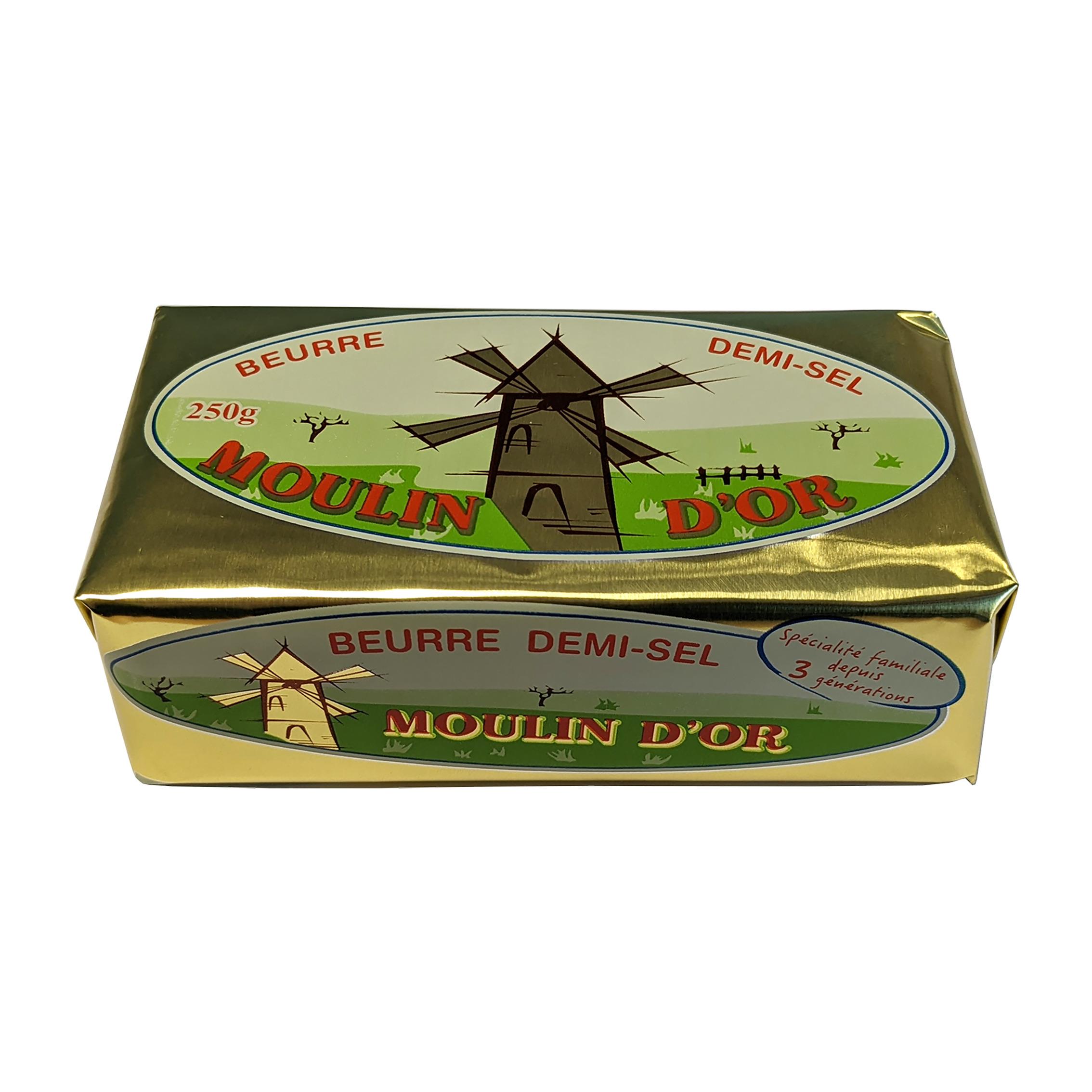 Voir la diapositive 2 : MOULIN D'OR Beurre demi-sel 250g