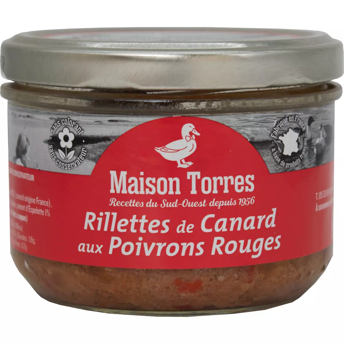MAISON TORRES Rillettes de Canard aux Poivrons Rouges 180g
