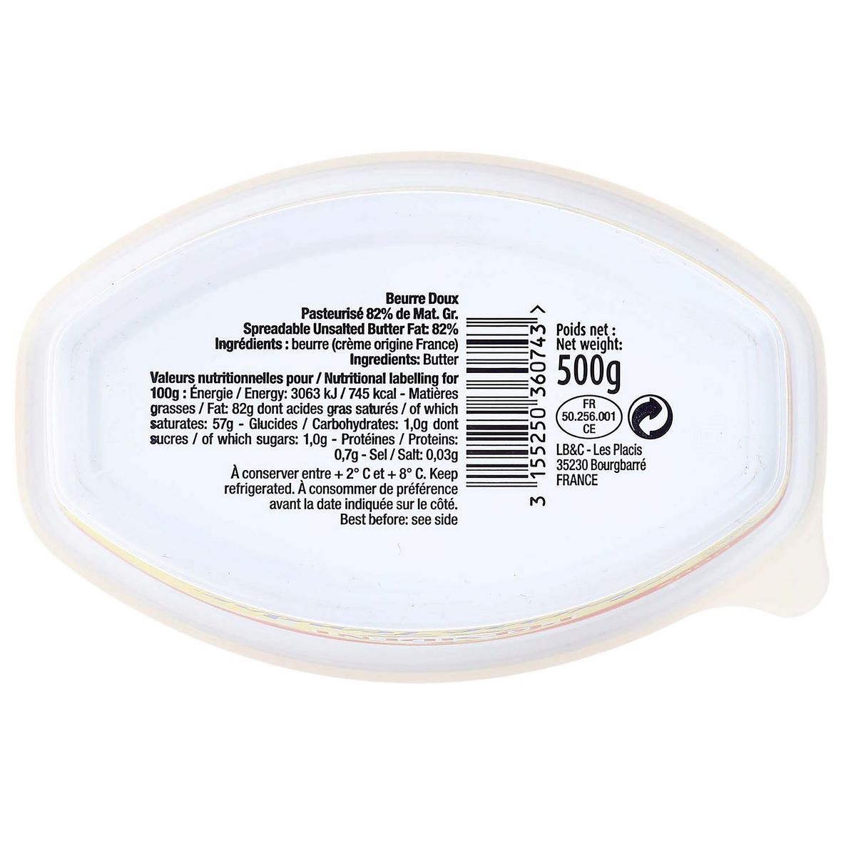 PRESIDENT Beurre tendre doux 500g