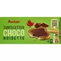 AUCHAN Tartelettes nappées chocolat noisette, sachets fraîcheur 4x2 biscuits 127g