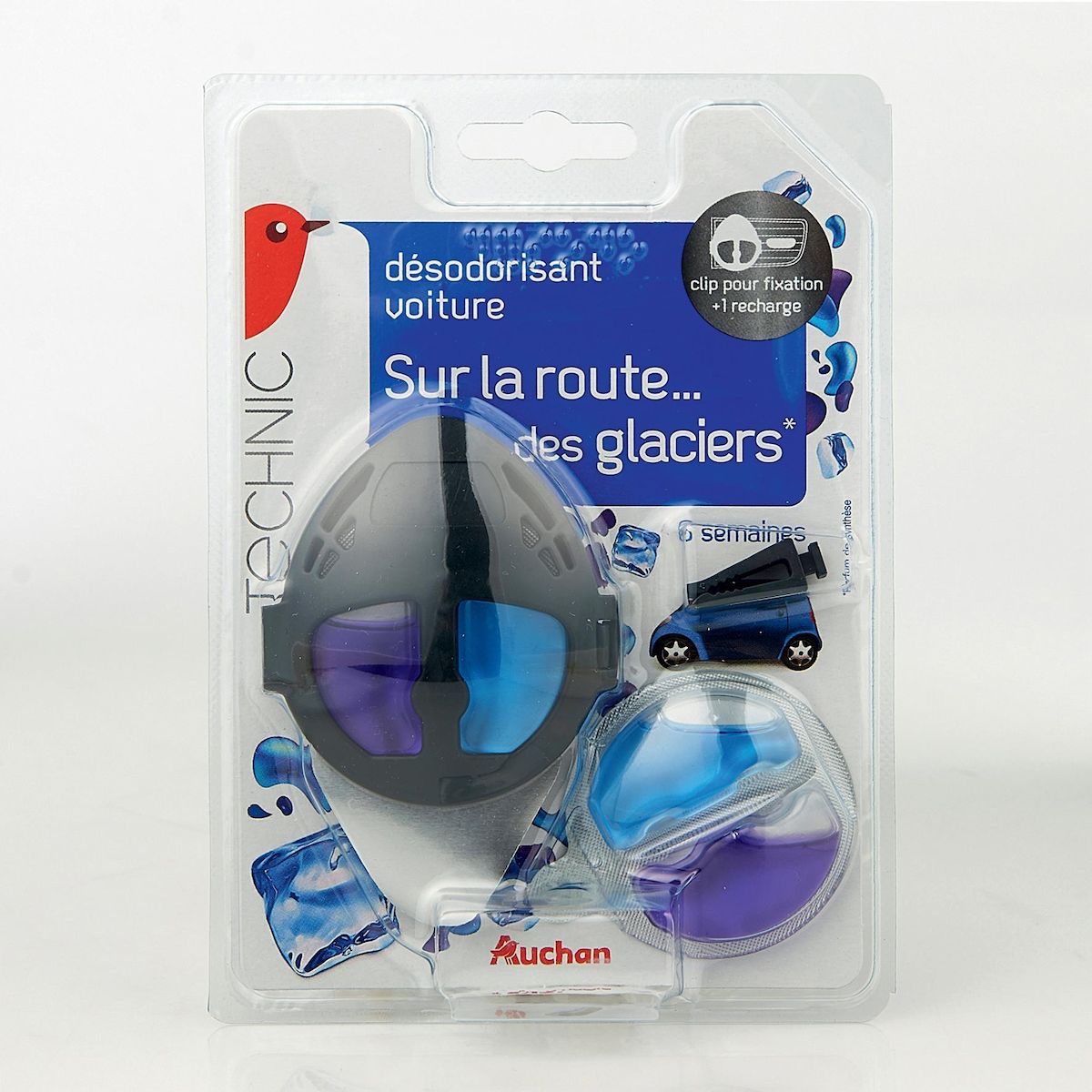 AUCHAN Désodorisant voiture glaciers 7ml