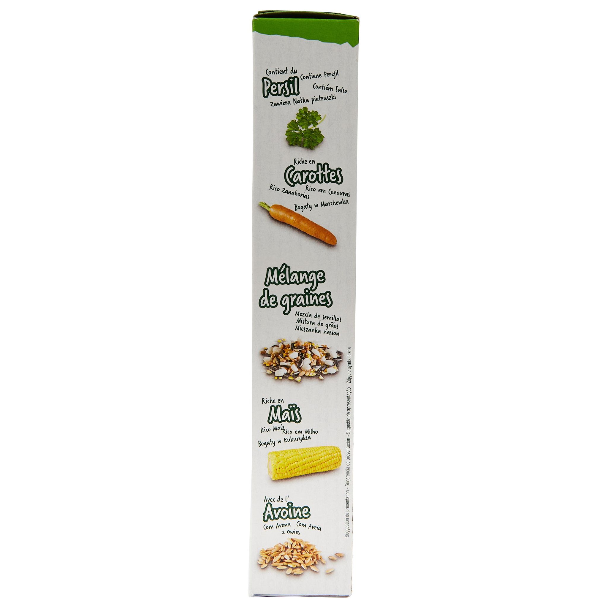 Voir la diapositive 4 : AUCHAN Baguettes aux légumes pour rongeurs 2x100g