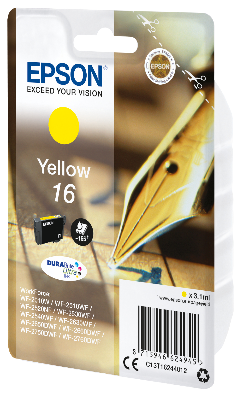 Voir la diapositive 2 : EPSON Cartouche 16 -  Jaune