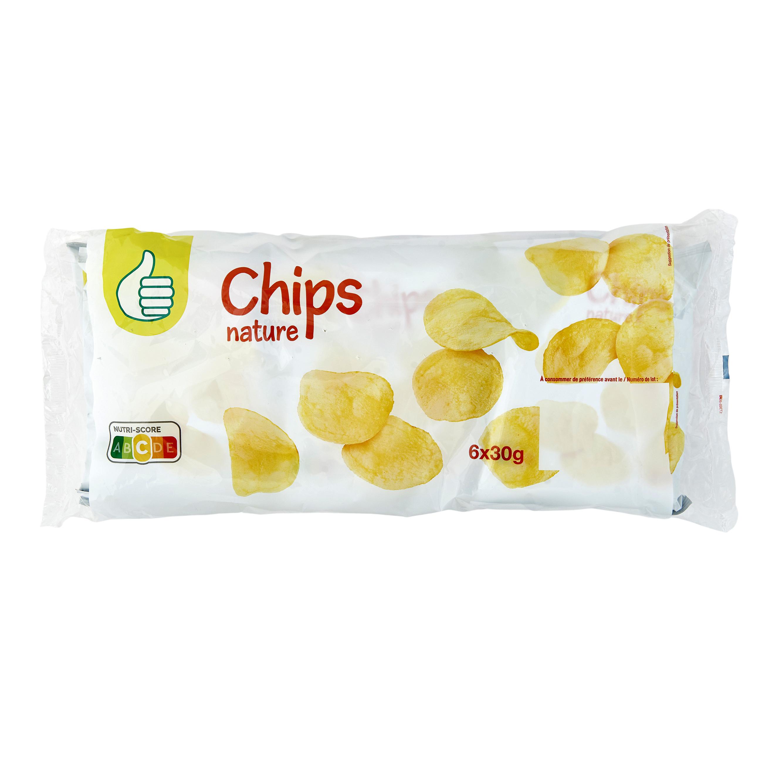 Voir la diapositive 2 : POUCE Chips nature sachets individuels 6 sachets 6x30g