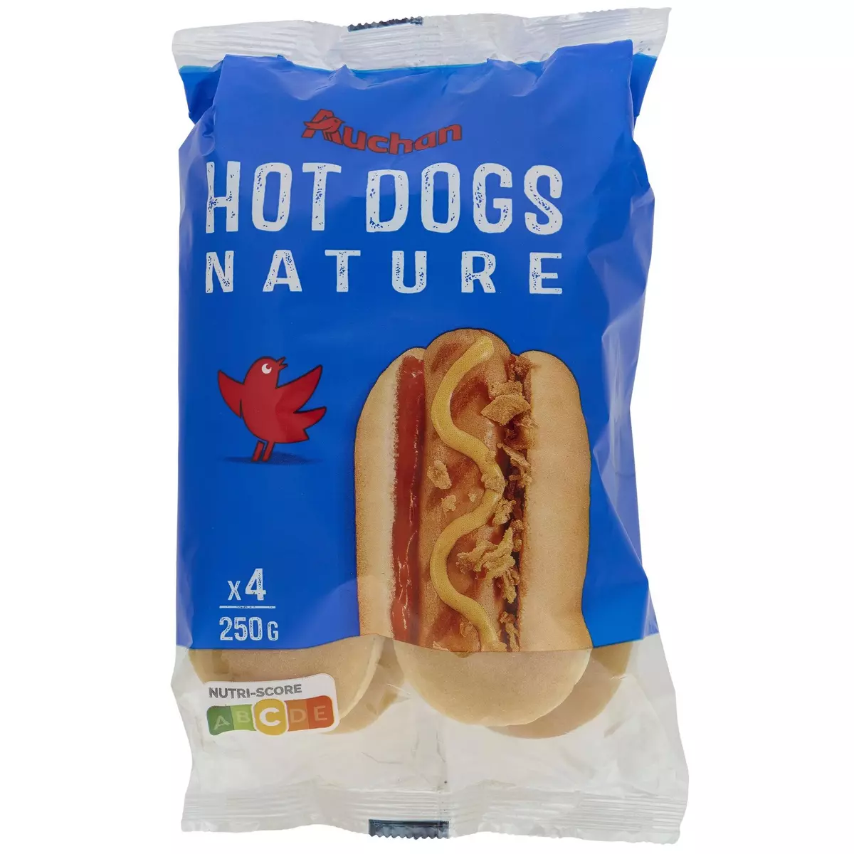 AUCHAN Pains hot dogs x4 250g