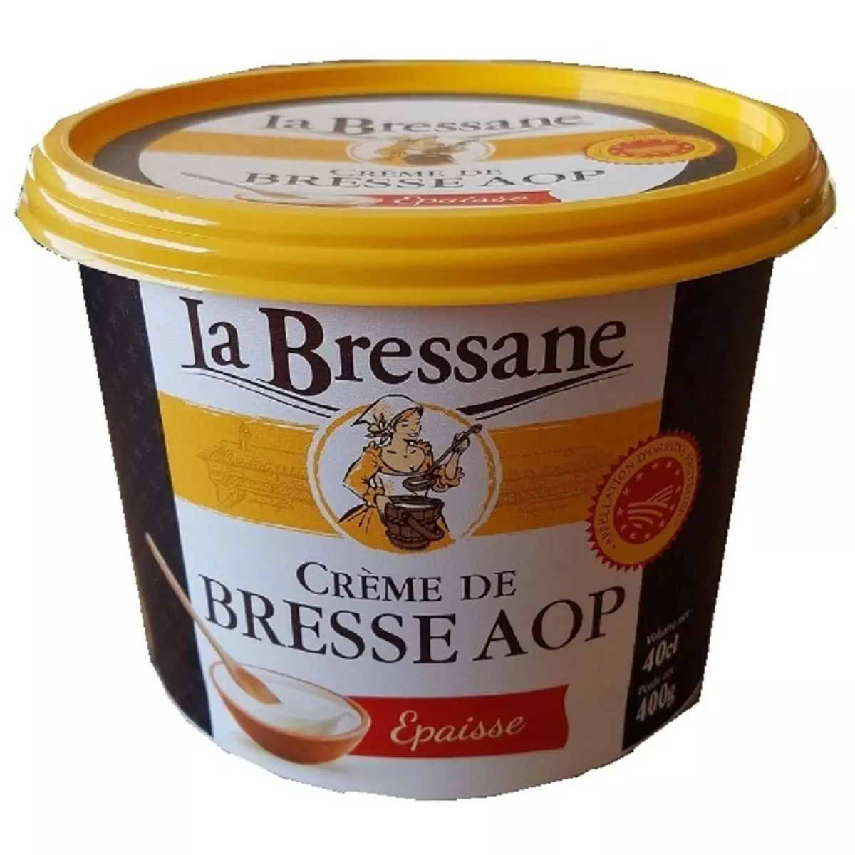 LA BRESSANE Crème de Bresse AOP épaisse 33%MG 40cl