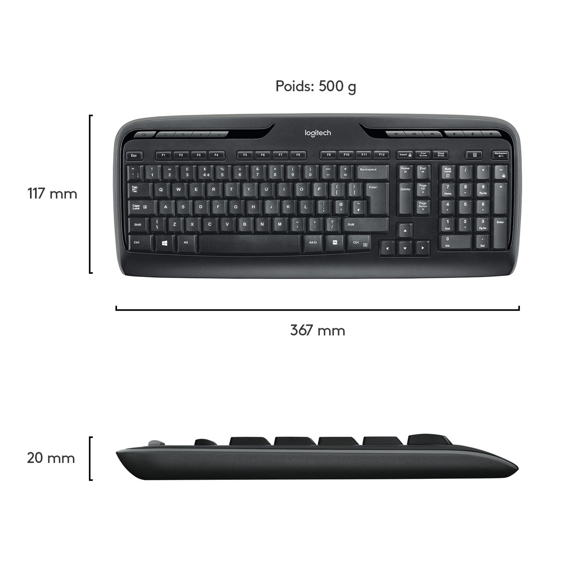 Voir la diapositive 3 : LOGITECH LOGITECH COMBO SANS FIL MK330 