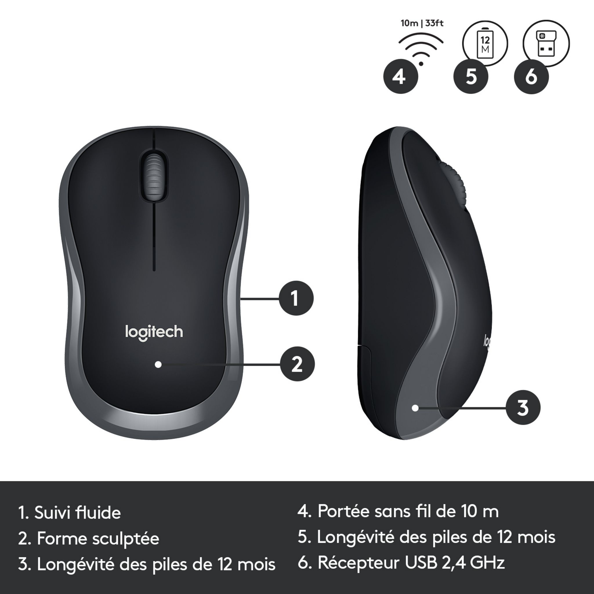 Voir la diapositive 4 : LOGITECH LOGITECH COMBO SANS FIL MK330 