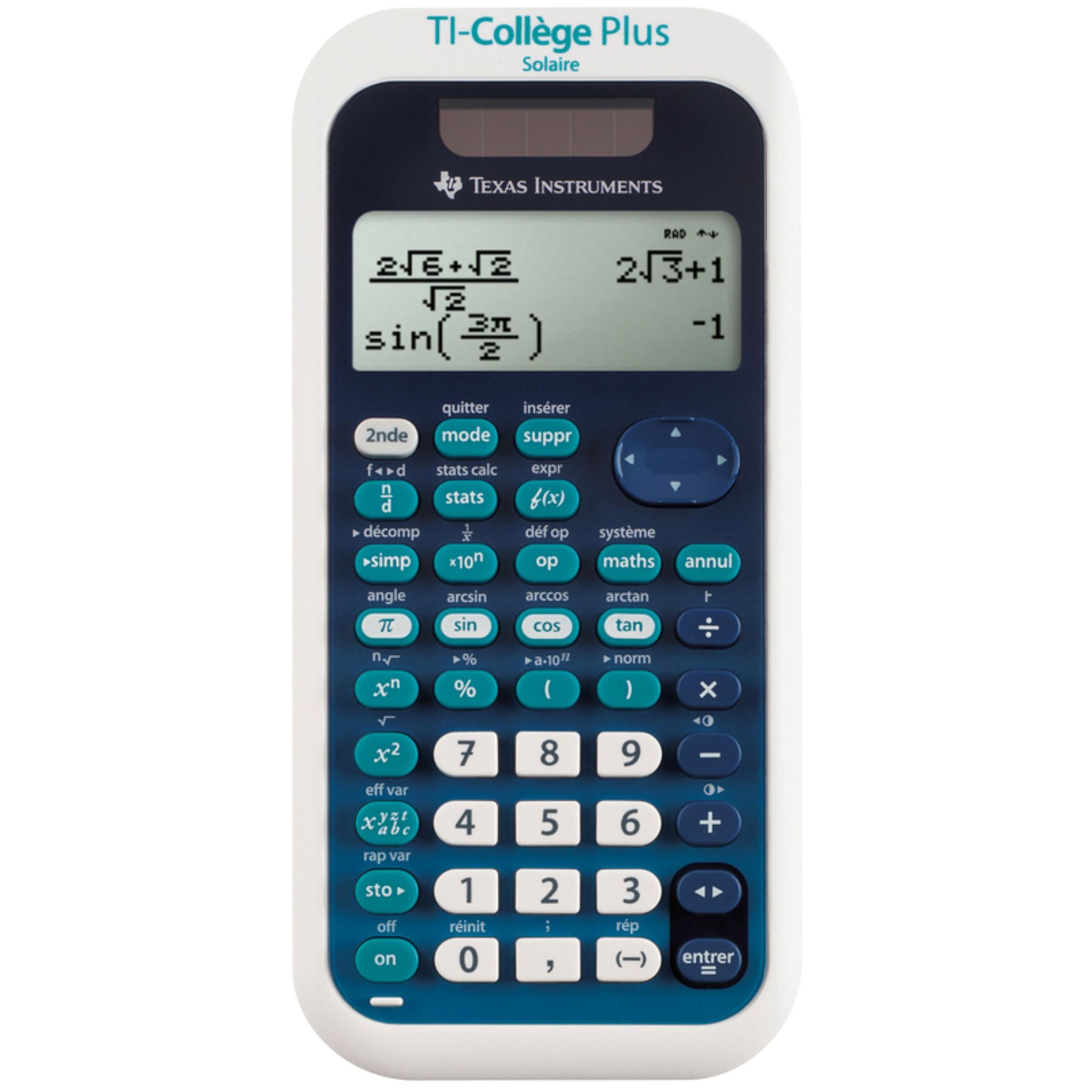 TEXAS INSTRUMENT Calculatrice scientifique TI-Collège Plus Solaire