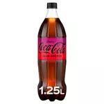 COCA-COLA Cherry boisson gazeuse aux extraits végétaux sans sucres goût cerise 1,25l