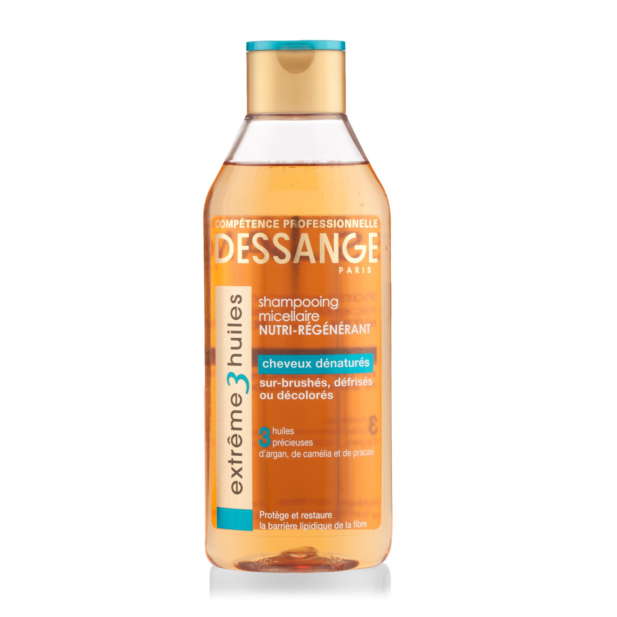 Voir la diapositive 2 : DESSANGE Extrême 3 huiles Shampooing nutri-régénérant argan camélia pracaxi 250ml