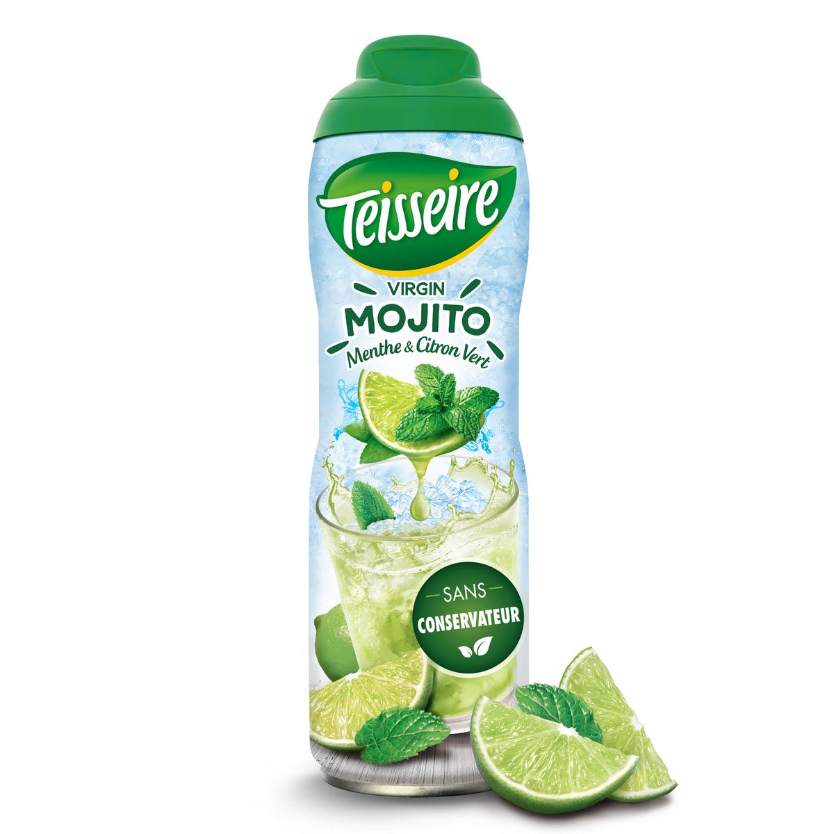 TEISSEIRE Sirop virgin mojito menthe et citron vert bidon 60cl