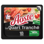 Voir la diapositive 10 : AOSTE Quart de jambon cru nature prétranché 18 tranches 220g