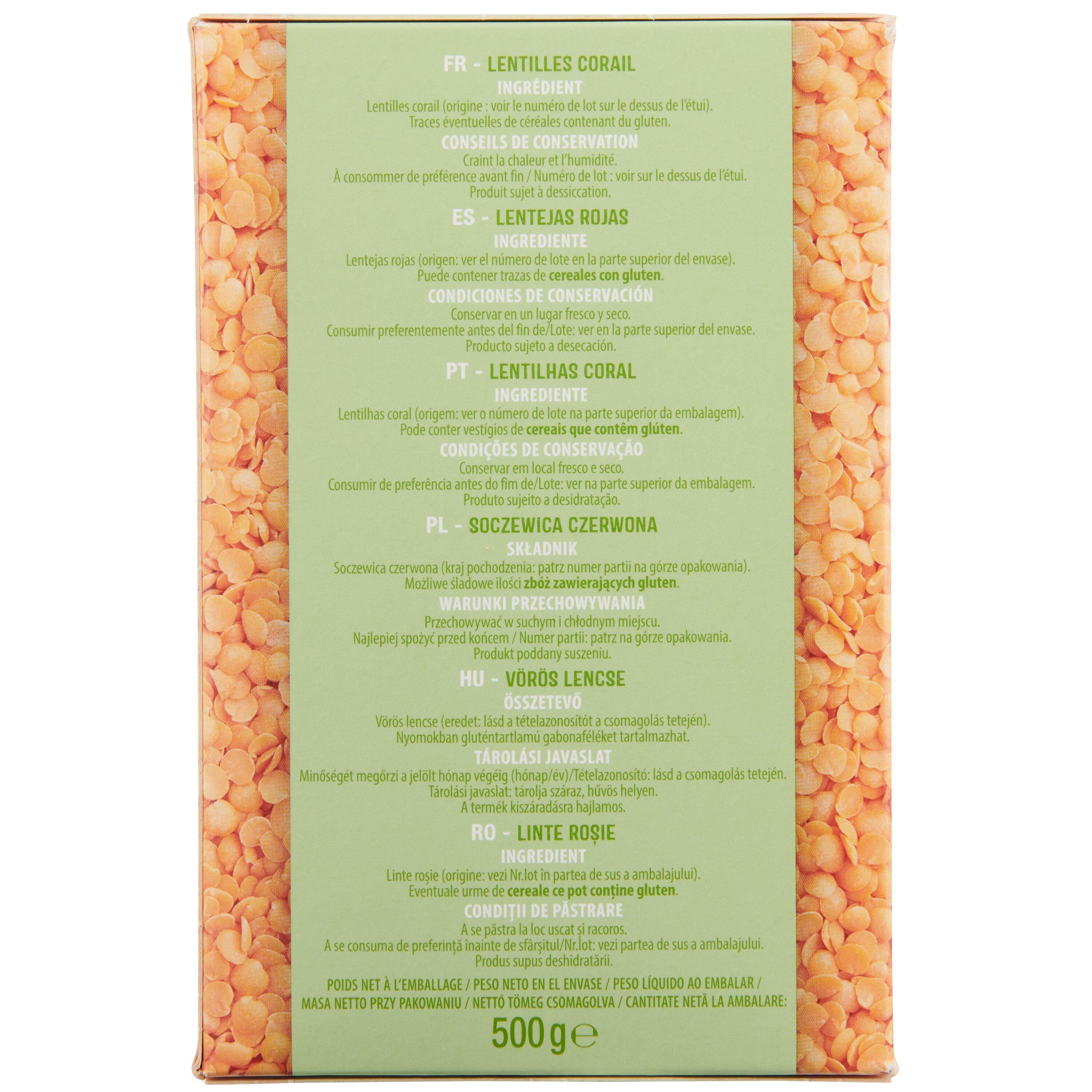 Voir la diapositive 5 : AUCHAN Lentilles corail 8 portions 500g