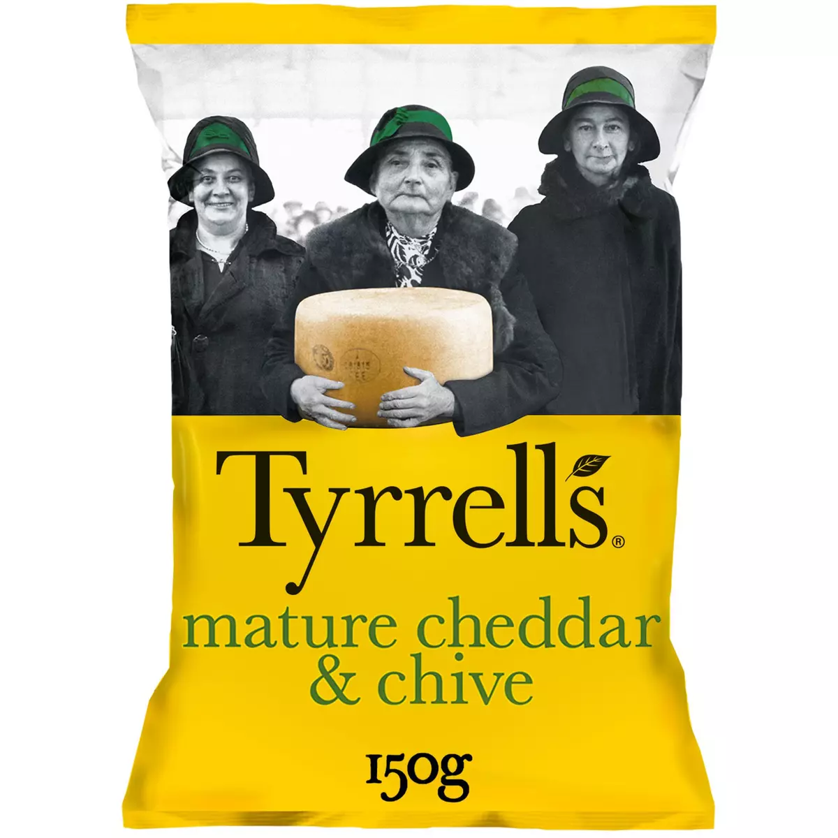 TYRRELL'S Chips saveur cheddar et ciboulette 150g