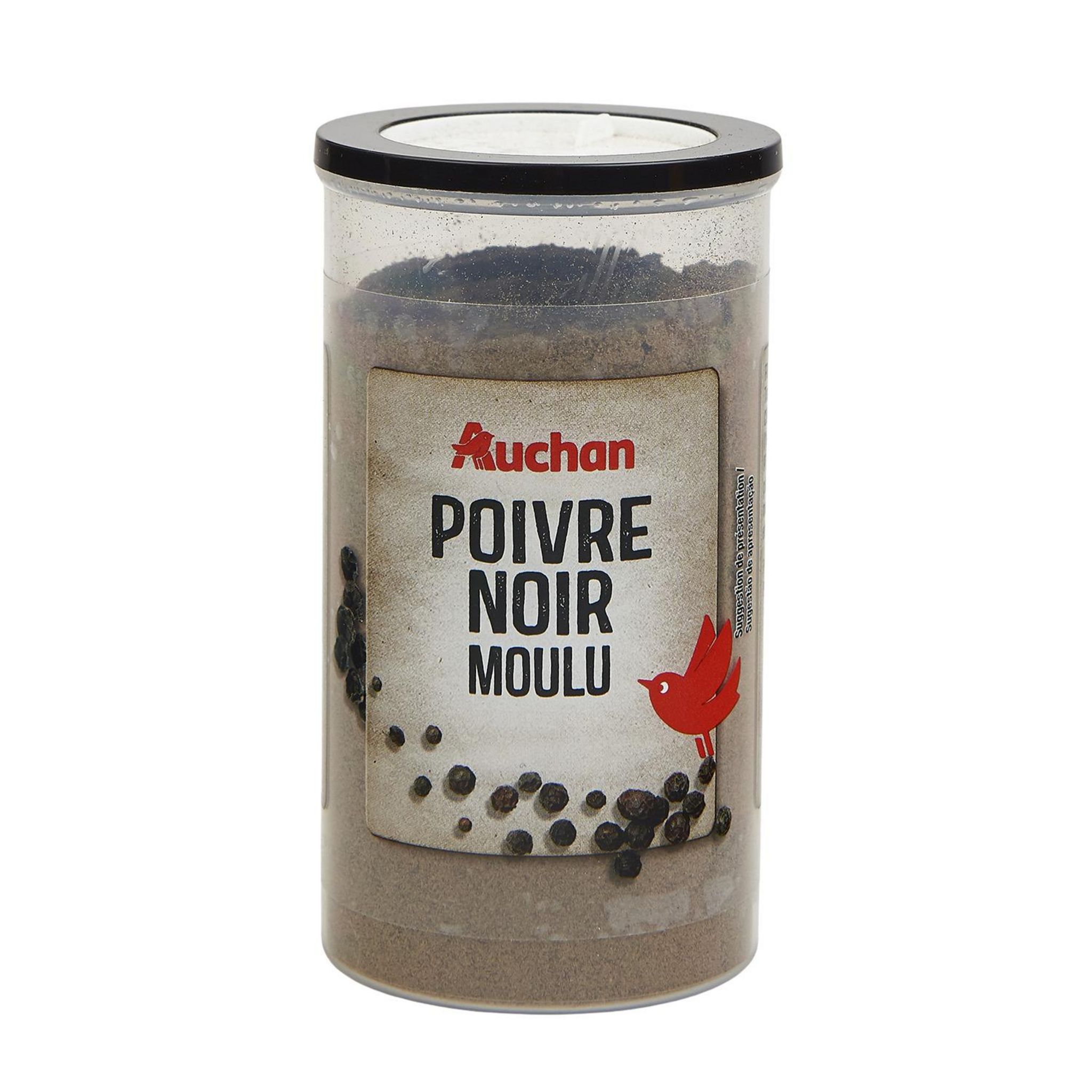 Voir la diapositive 2 : AUCHAN Poivre noir moulu 100g