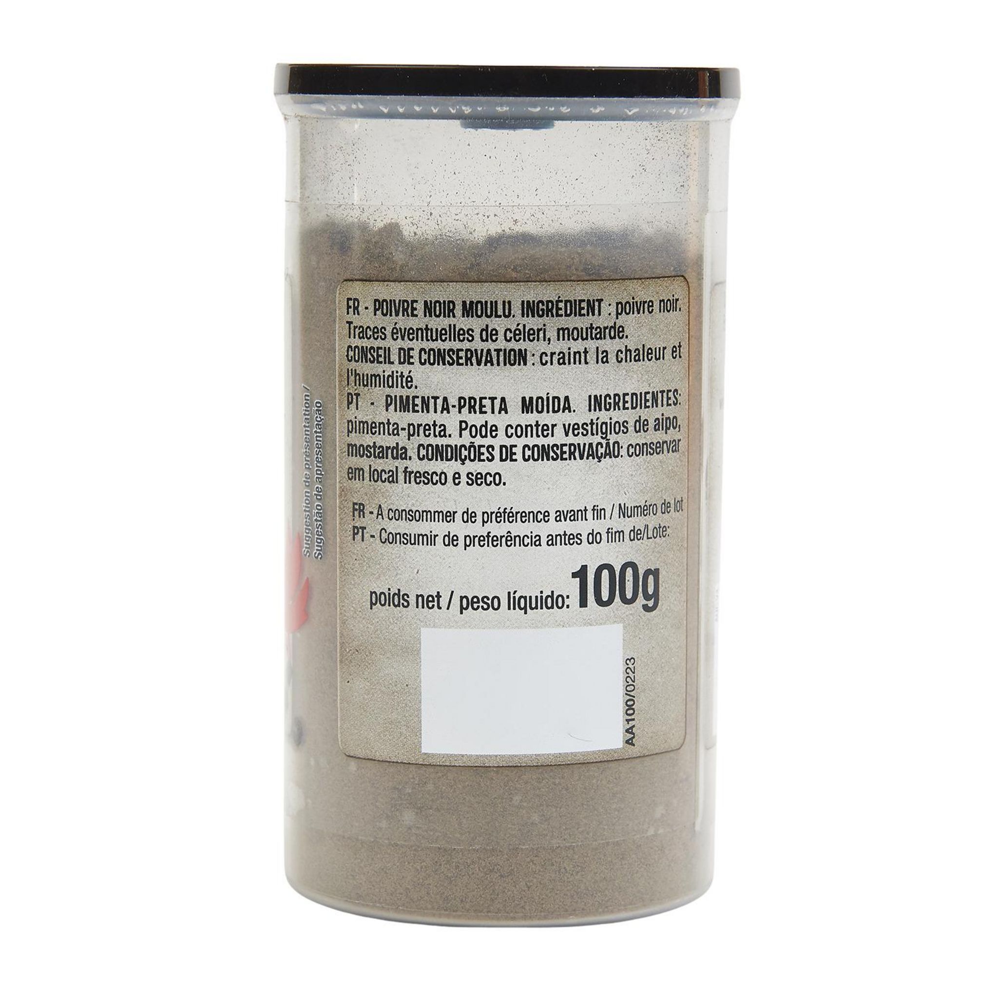 Voir la diapositive 3 : AUCHAN Poivre noir moulu 100g