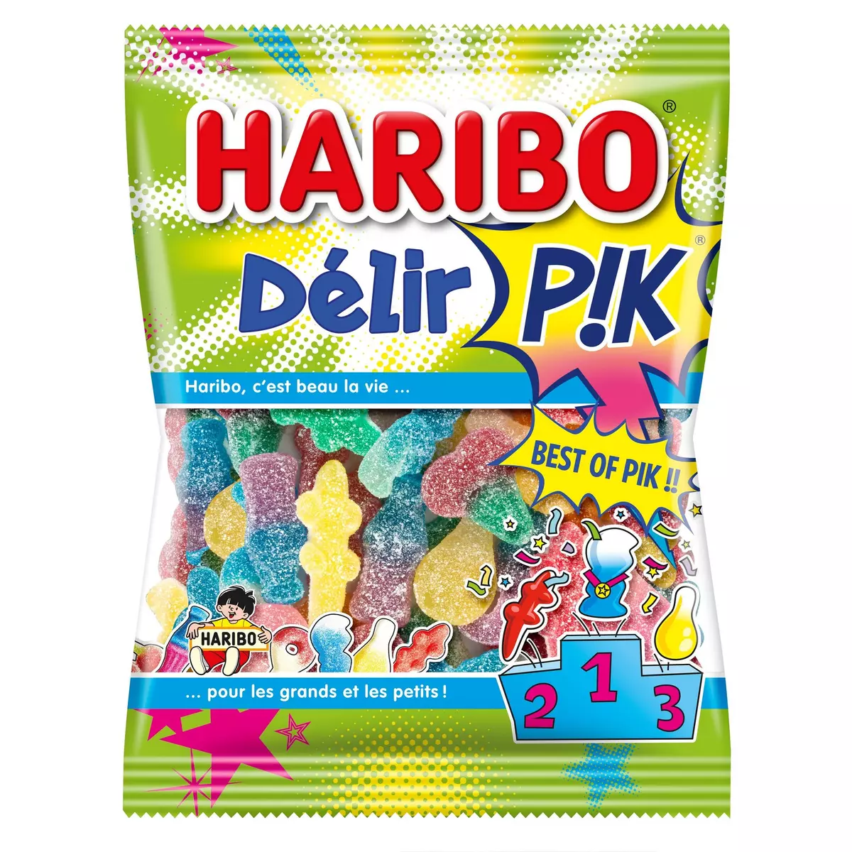 HARIBO Délir P!K assortiment de bonbons acidulés 275g