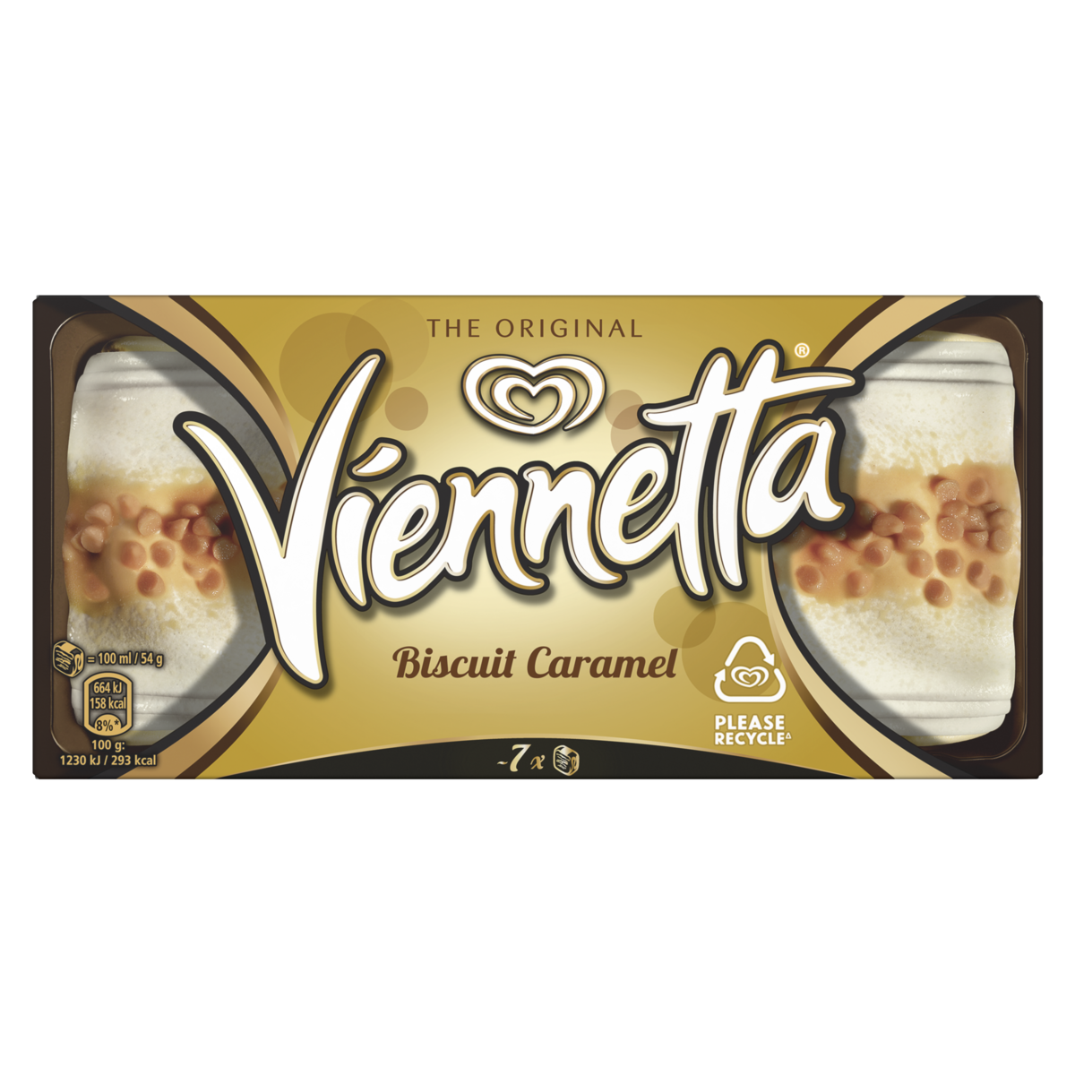 VIENNETTA Dessert glacé biscuit caramel 7 parts 350g