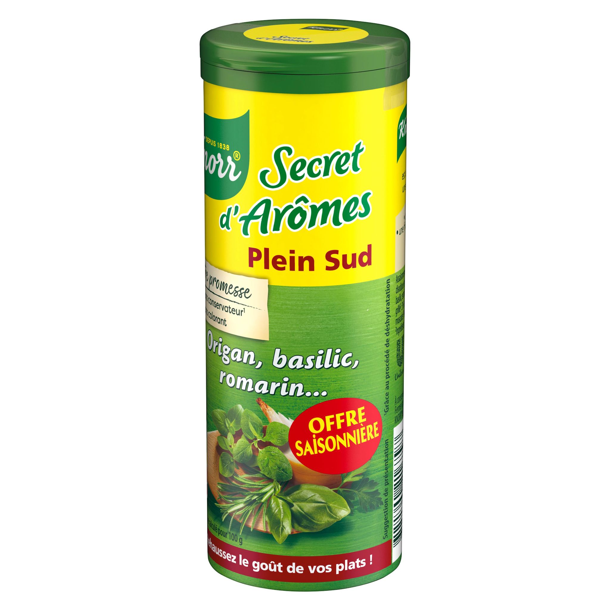 Voir la diapositive 2 : KNORR Secret d'arômes plein sud origan basilic romarin 60g