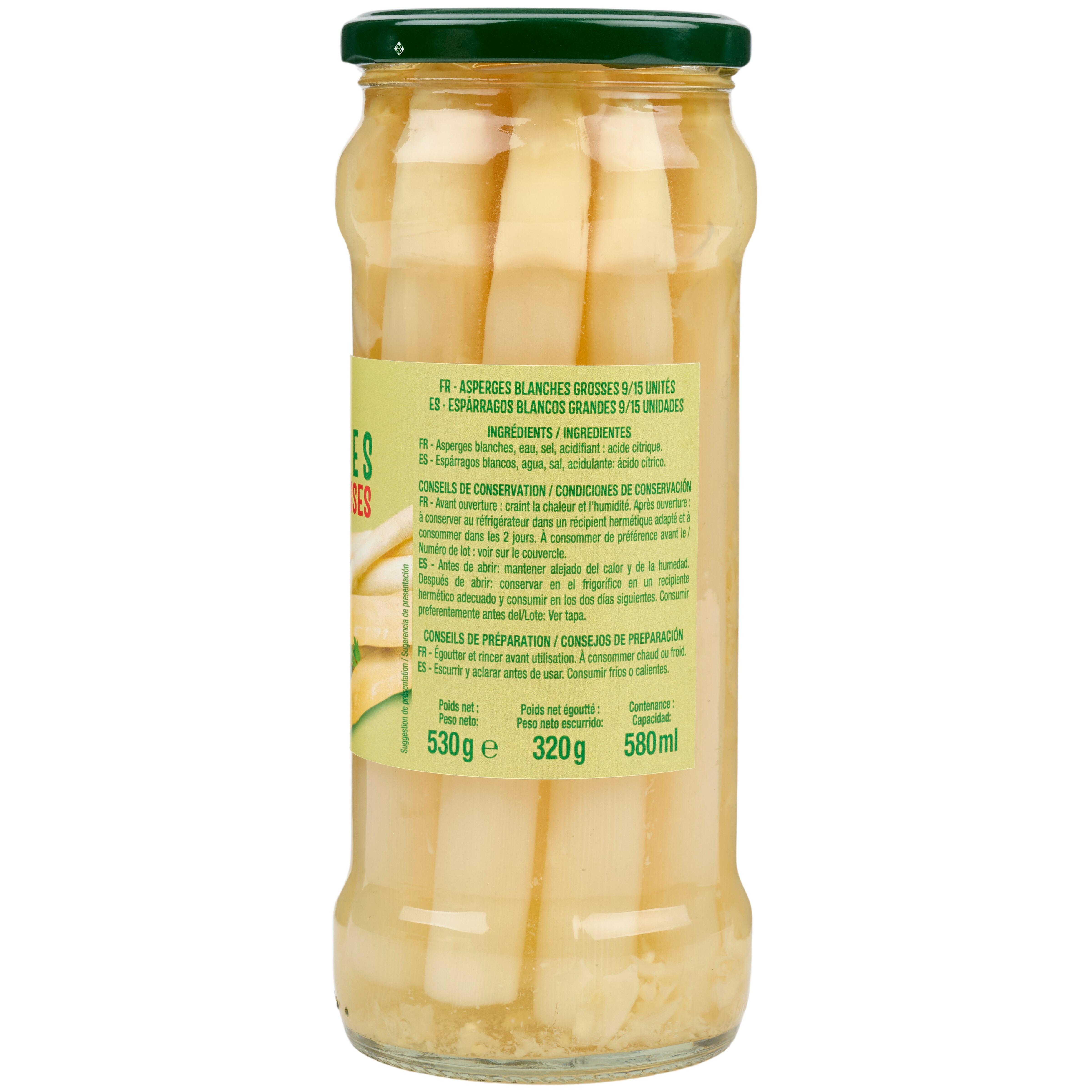 Voir la diapositive 5 : AUCHAN Asperges blanches grosses en bocal 320g