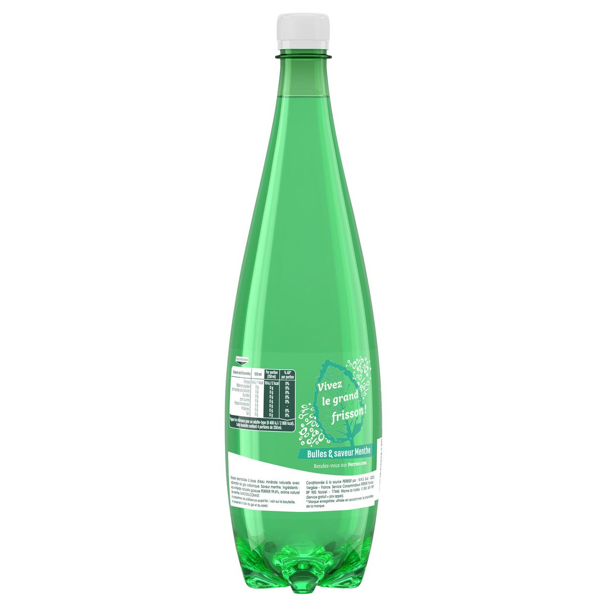 PERRIER Eau gazeuse aromatisée à la menthe verte 1l