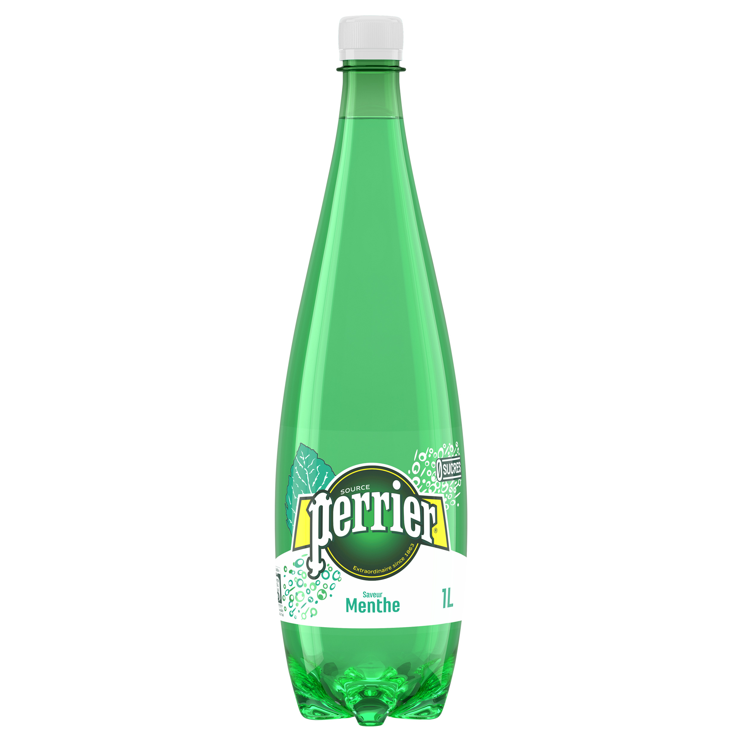 Voir la diapositive 4 : PERRIER Eau gazeuse aromatisée à la menthe verte 1l