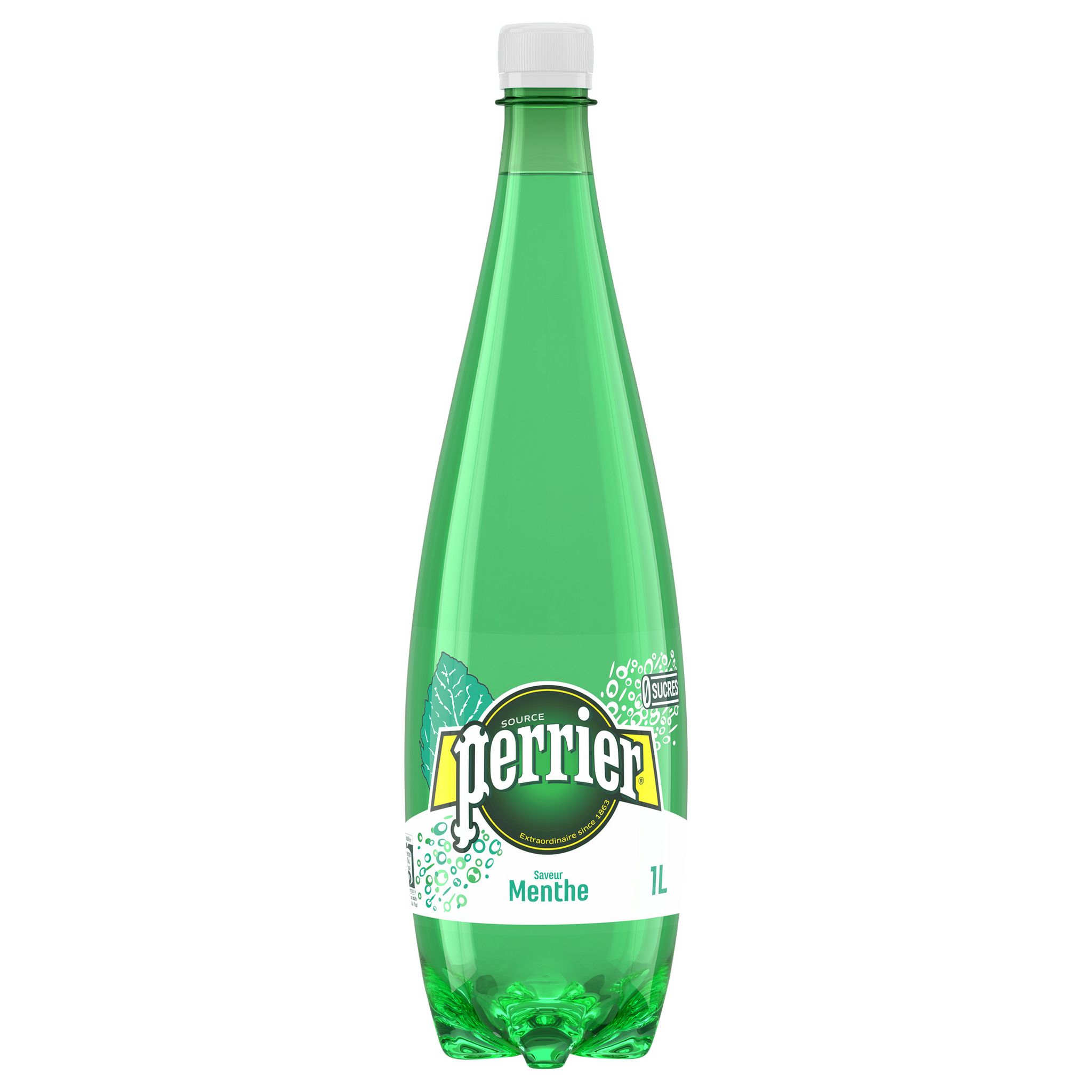 Voir la diapositive 4 : PERRIER Eau gazeuse aromatisée à la menthe verte 1l