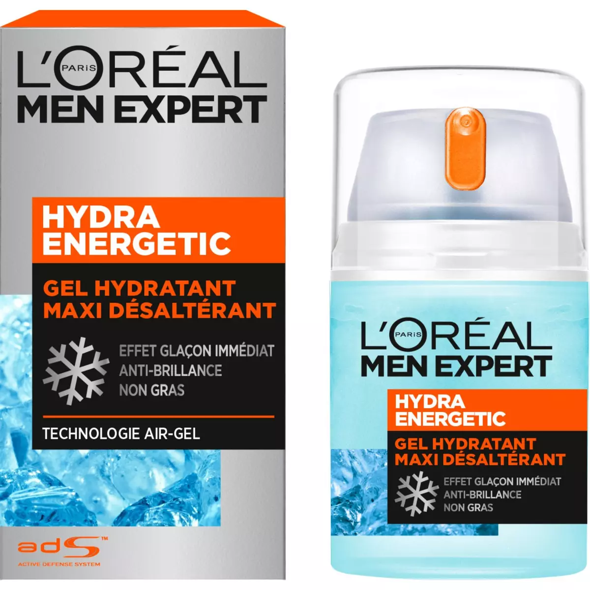 L'OREAL Men Expert Hydra Energetic gel hydratant maxi désaltérant anti-brillance 50ml