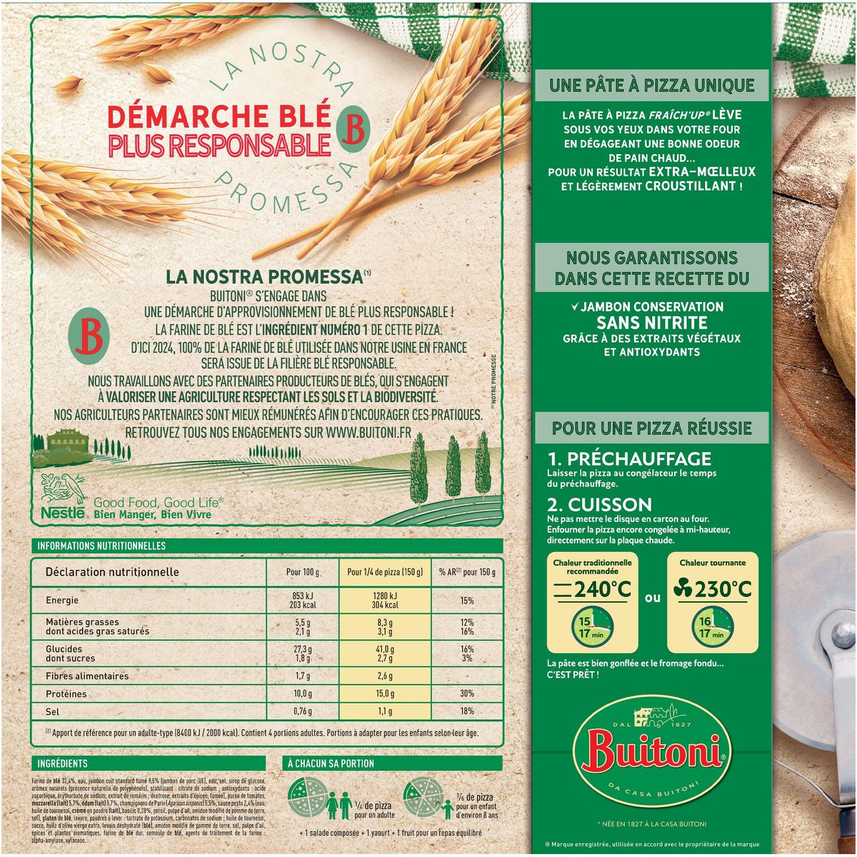 BUITONI Fraîch'up - Pizza royale 600g