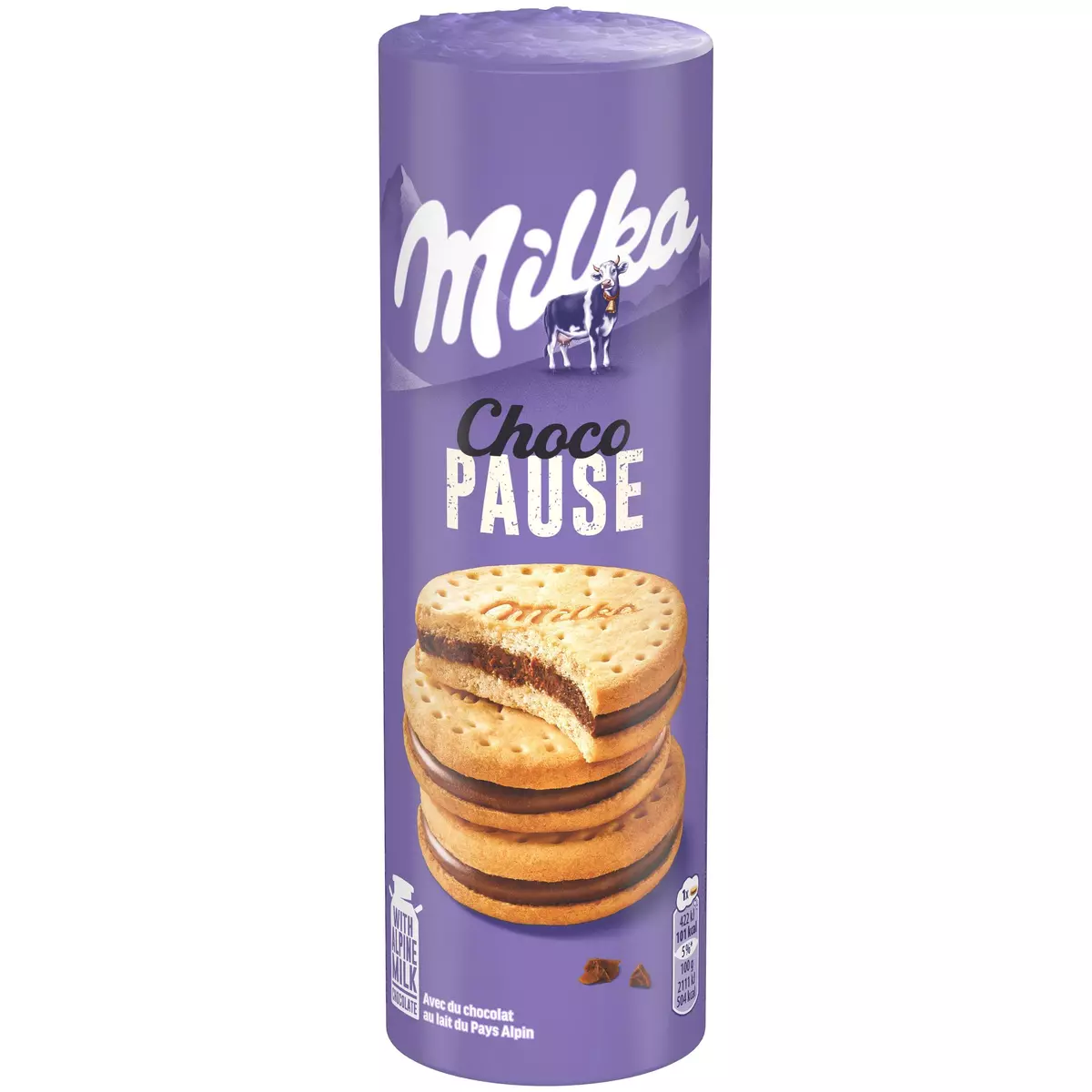 MILKA Choco Pause biscuits fourrés au chocolat au lait 13 biscuits 260g