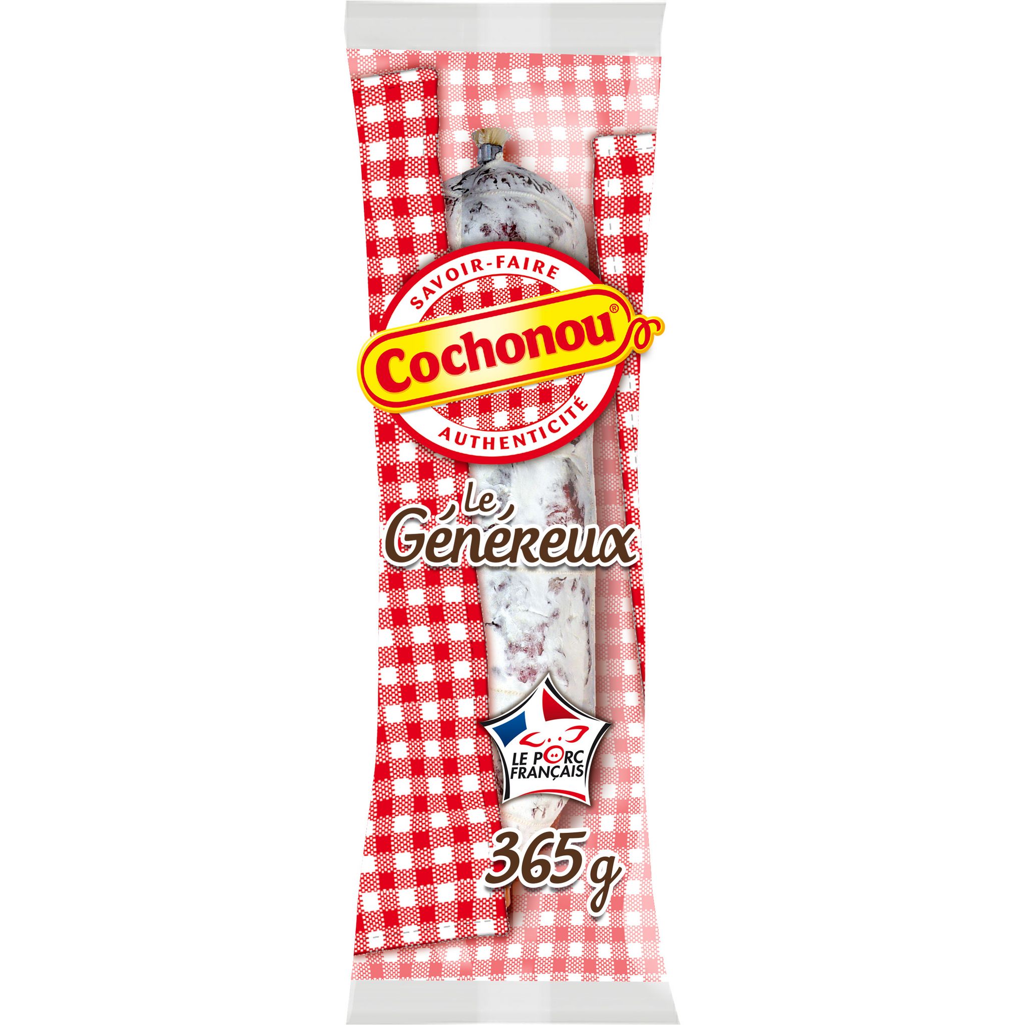 Voir la diapositive 3 : COCHONOU Saucisson sec le généreux 365g