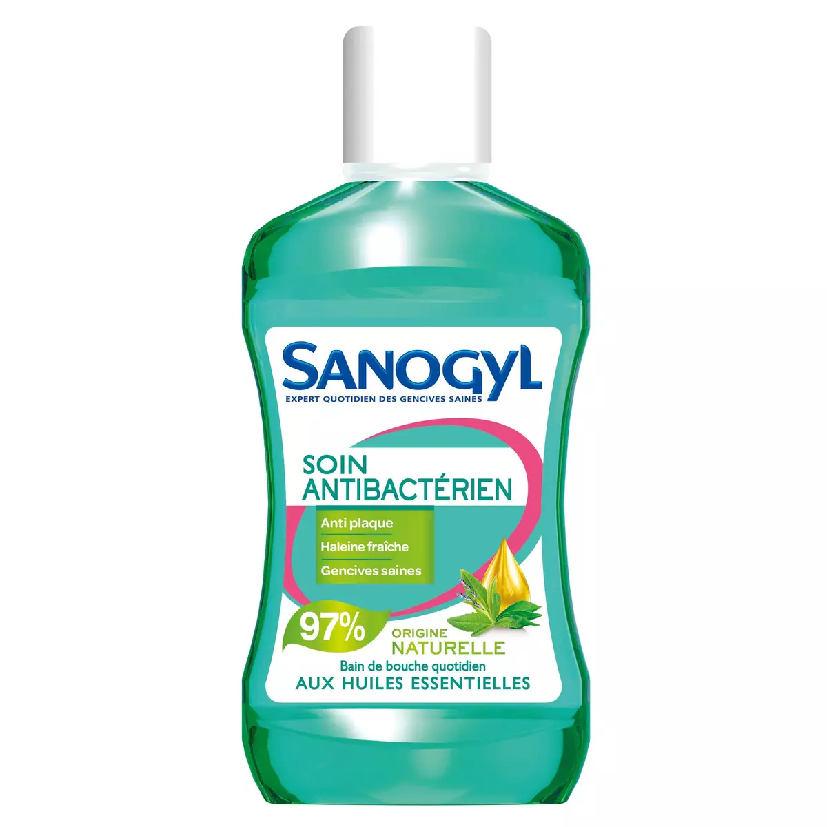 SANOGYL Bain de bouche antibactérien huiles essentielles 500ml