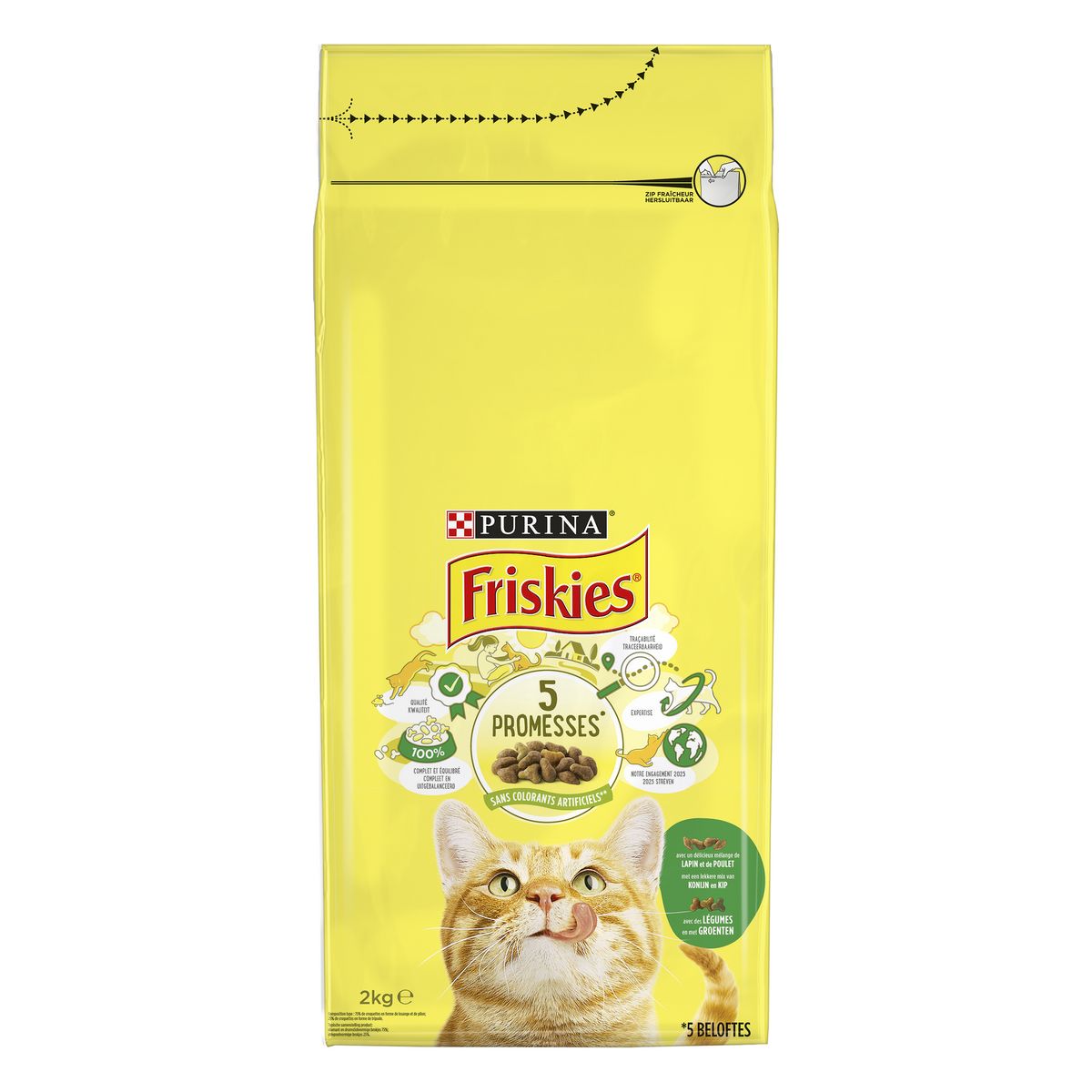 FRISKIES Croquettes au lapin poulet et légumes pour chat 2kg