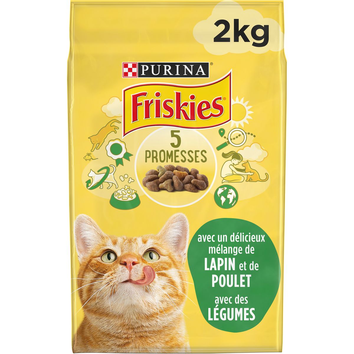 FRISKIES Croquettes au lapin poulet et légumes pour chat 2kg