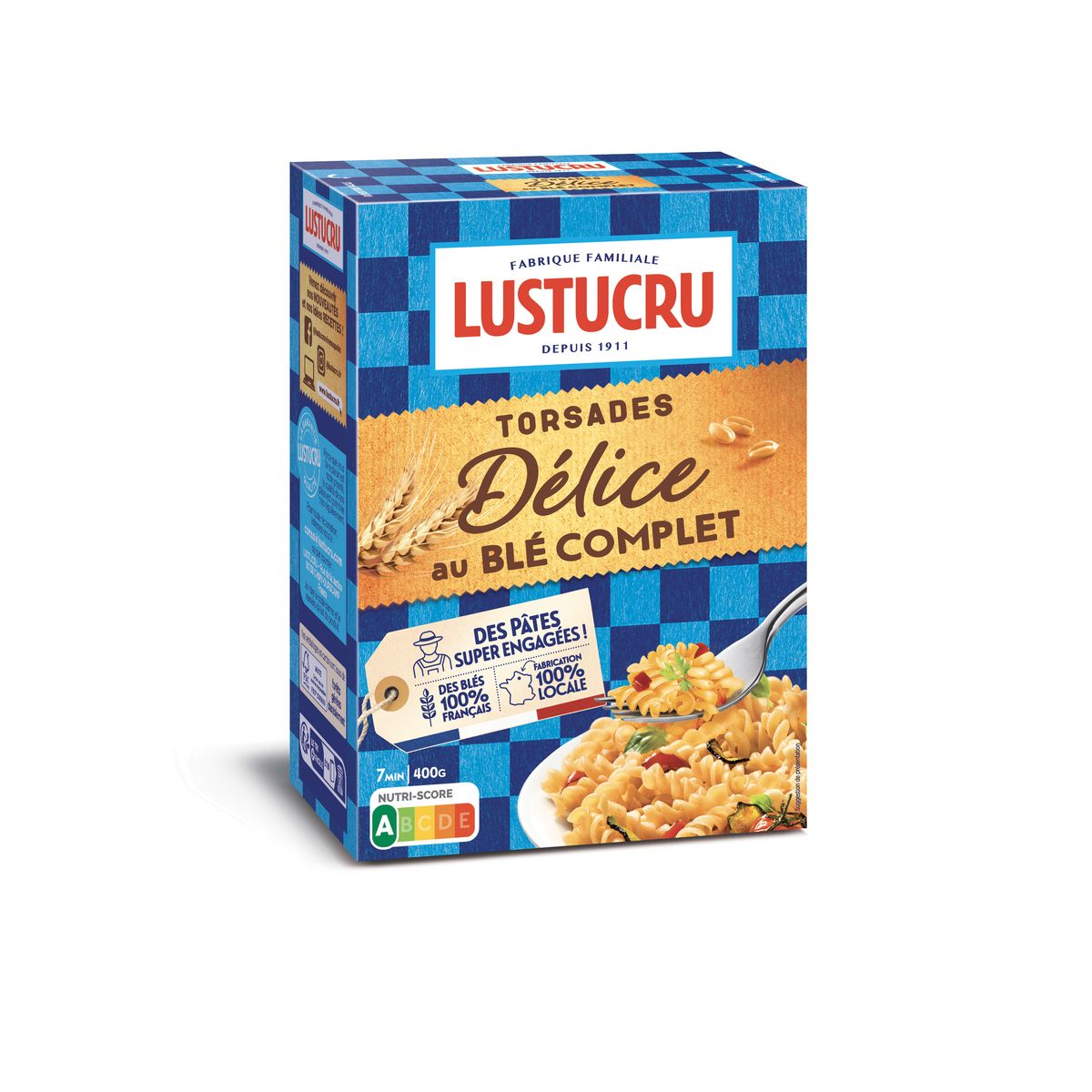 LUSTUCRU Torsettes délices au blé complet 400g