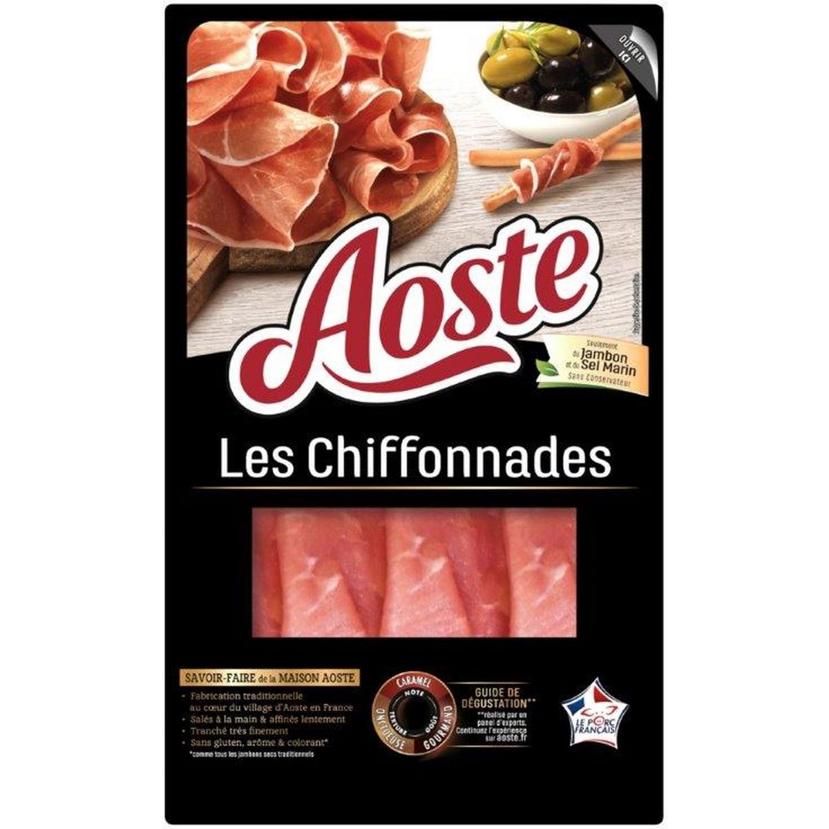 AOSTE Chiffonnade de jambon cru 90g