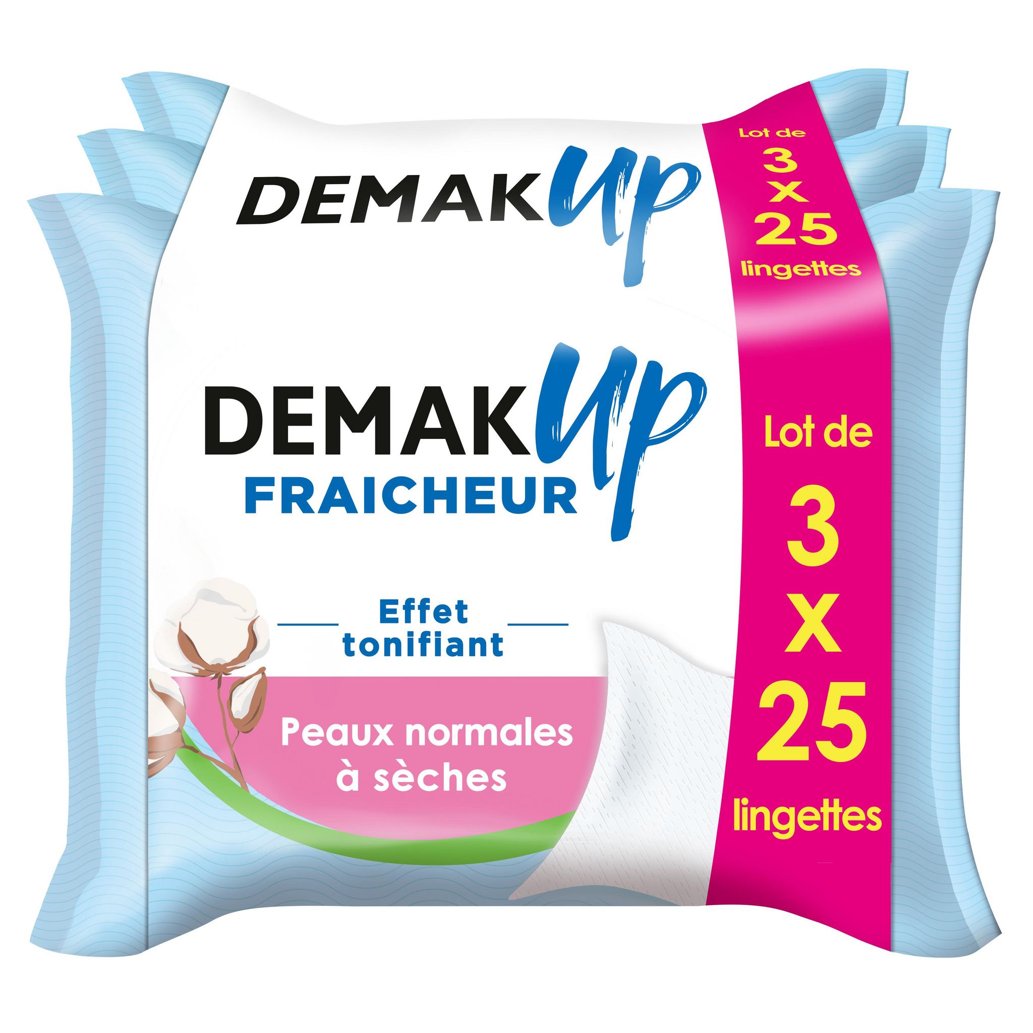 DEMAK'UP DUP FRAICHEUR 75 LING (3X25) EPSS PALCO 3x25 lingettes