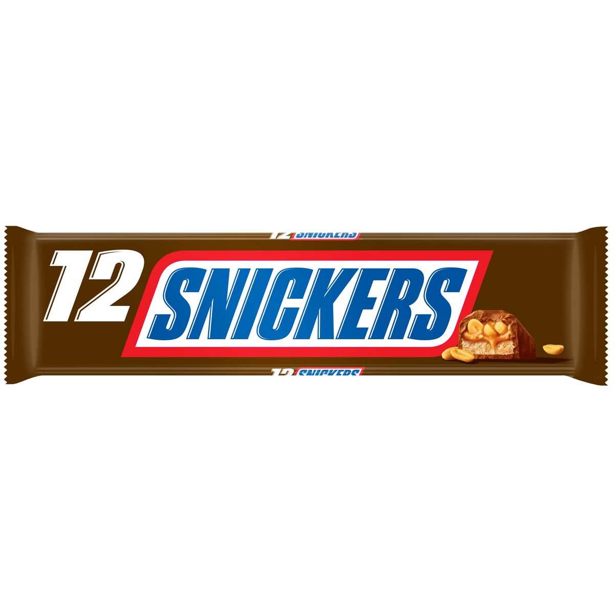 SNICKERS Barres chocolatées aux cacahuètes grillées et caramel 12 barres 600g