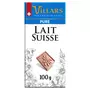 VILLARS Tablette de chocolat au lait suisse dégustation 1 pièce 100g