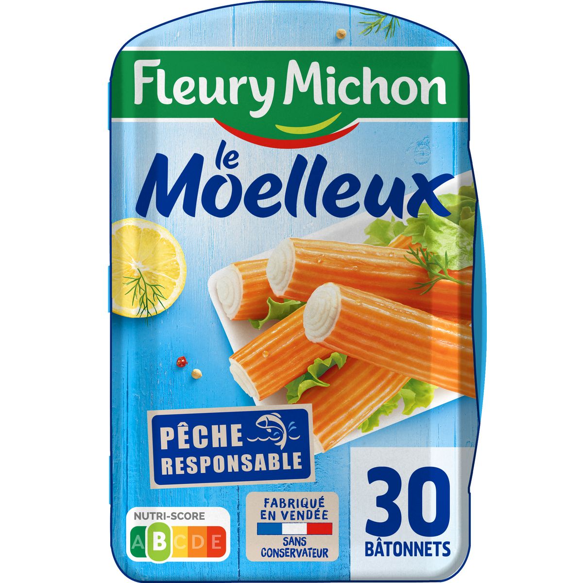 FLEURY MICHON Bâtonnets de surimi 30 pièces 500g