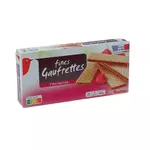AUCHAN Fines gaufrettes saveur framboise sachets fraîcheur 32 biscuits 160g