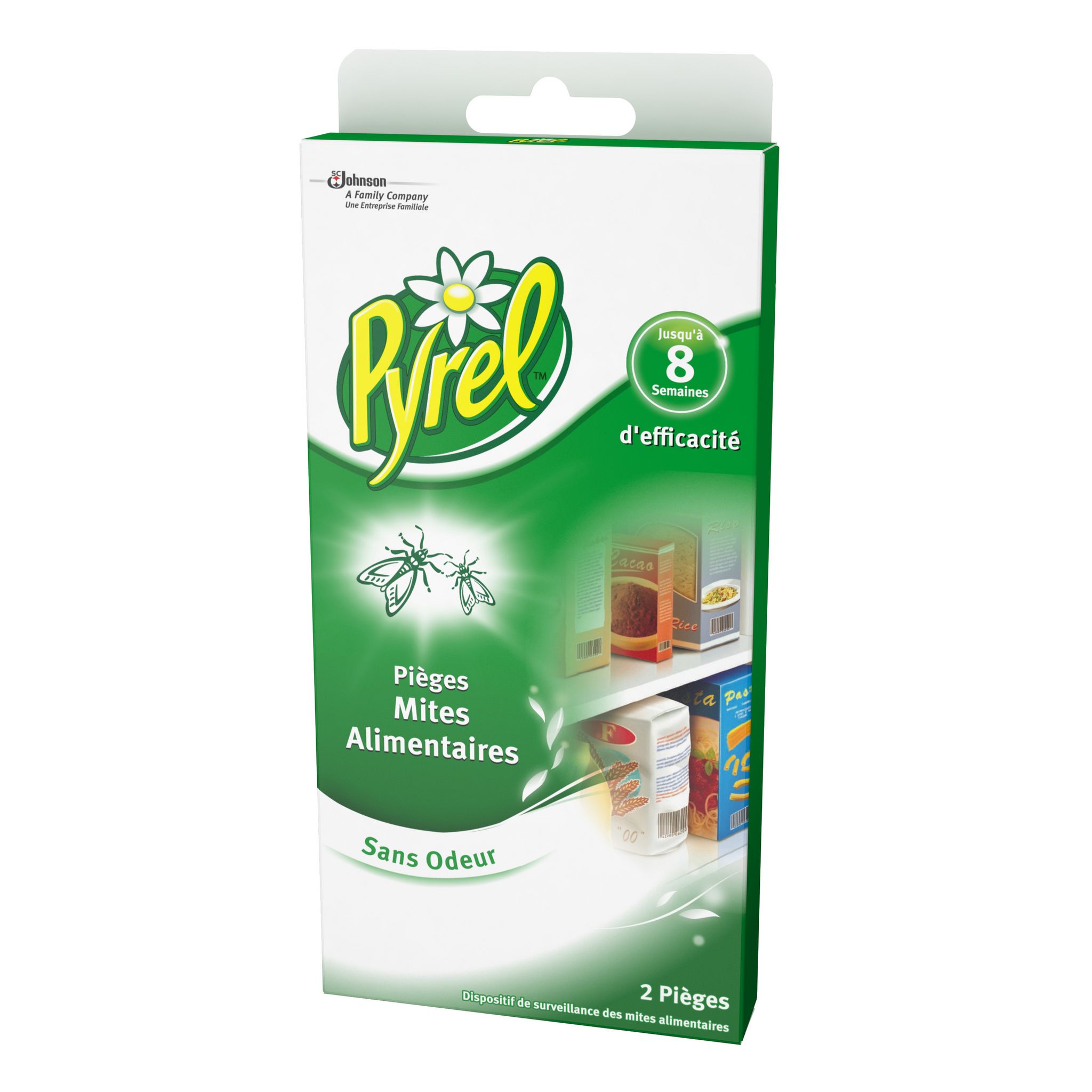 Voir la diapositive 2 : PYREL Piège anti-mites alimentaires sans odeur efficace 8 semaines 2 pièges