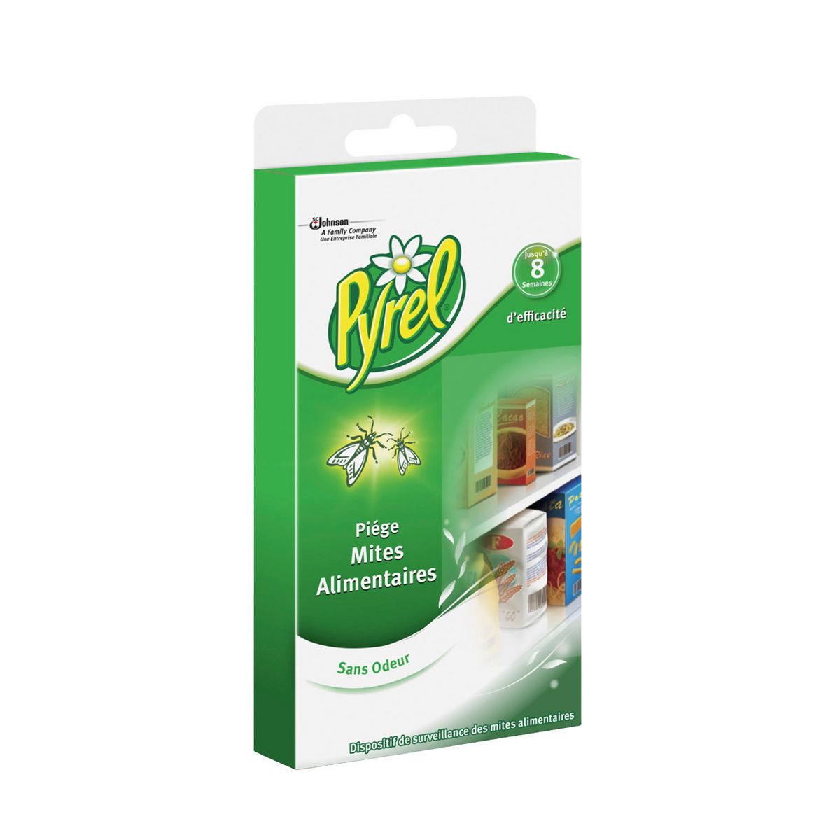 PYREL Piège anti-mites alimentaires sans odeur efficace 8 semaines 2 pièges